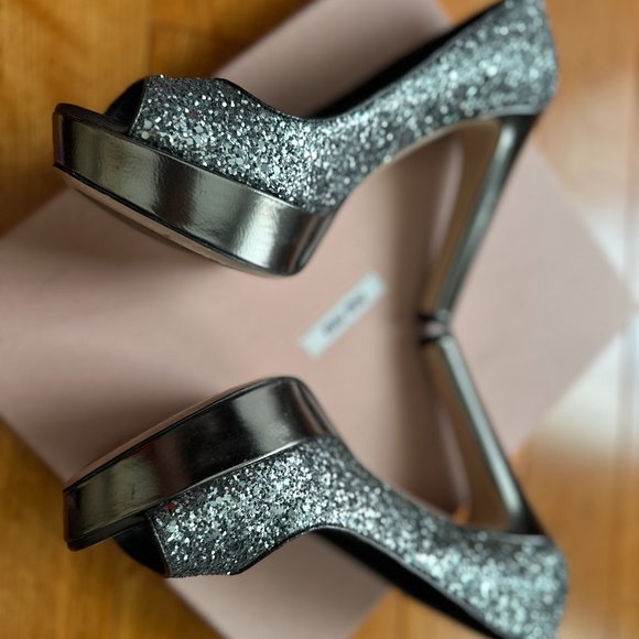 Miu Miu Glitter Heels - Picture 3 of 5